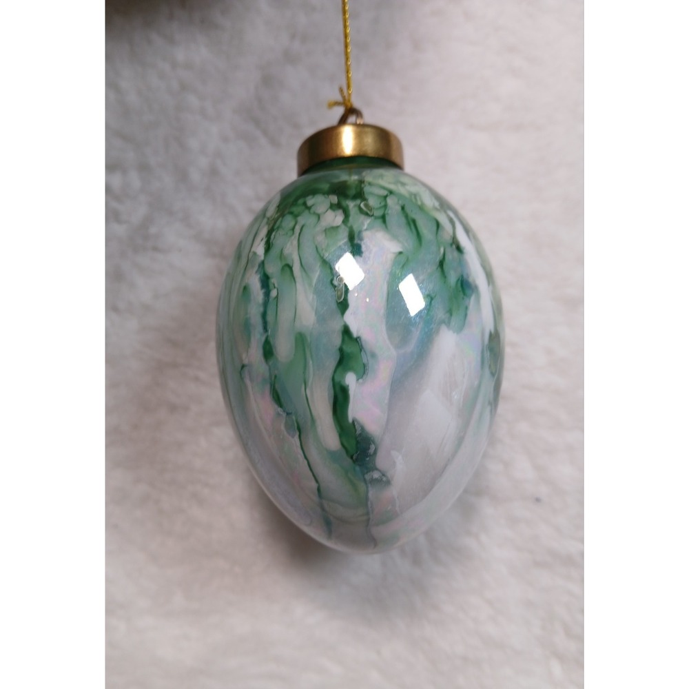 Vintage Susie Groover Hand Painted Porcelain Ornament Iridescent‎ NEW HTF